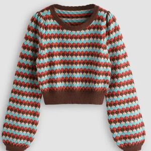 Retro cropped knit sweater *excellent condition*